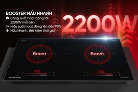 Bếp từ Sunhouse 2 vùng nấu SHB82062-MMD "đại hạ giá" rất rẻ, nấu nướng linh hoạt lại rất tiết kiệm điện