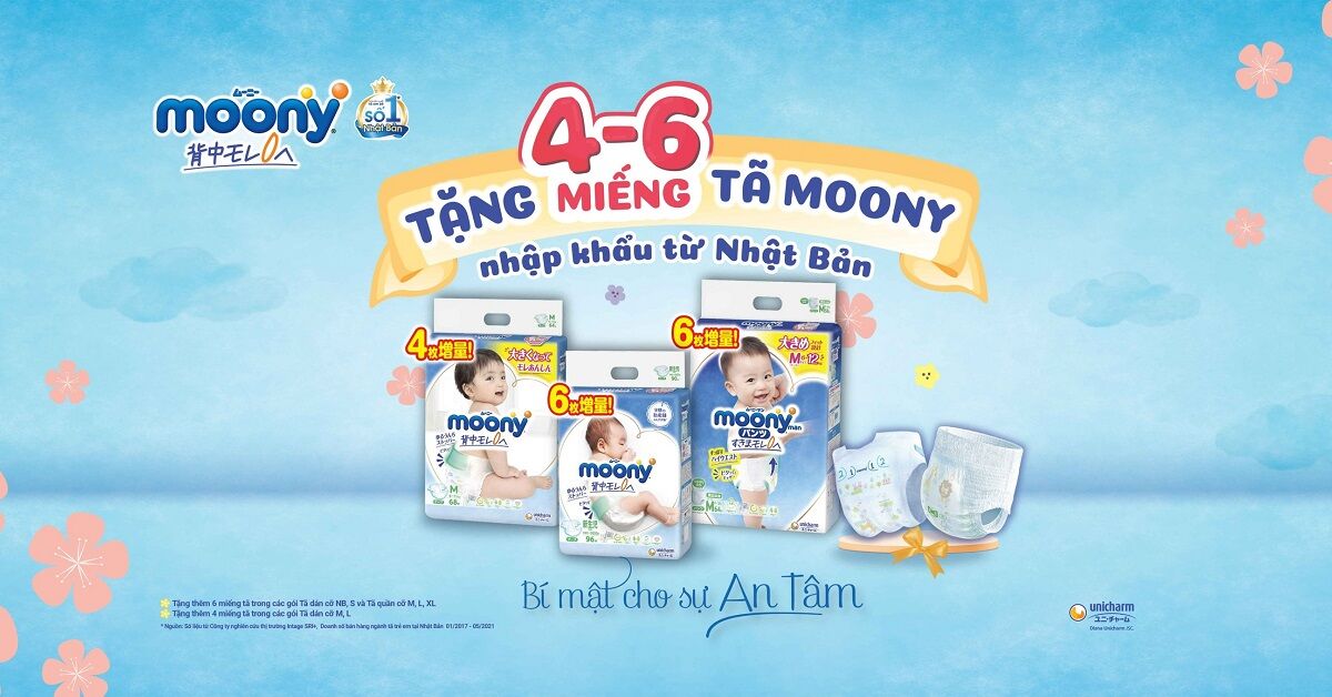 Bỉm Moony khuyến mãi: Loạt ưu đãi hot, mẹ - bé cùng vui