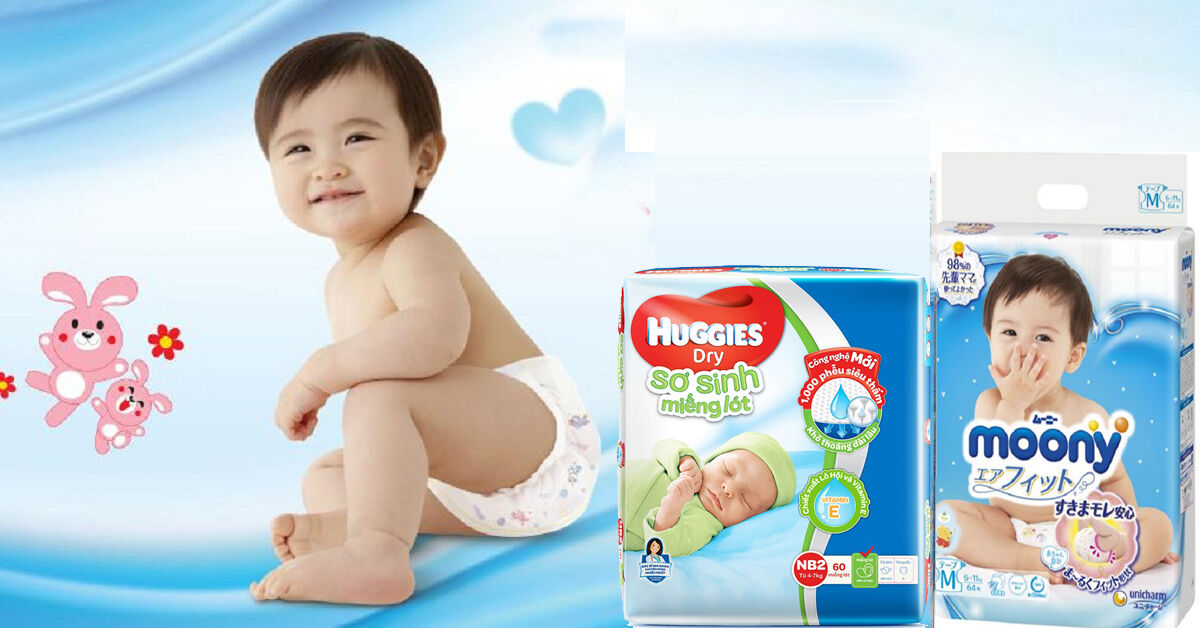 Bỉm Moony và bỉm Huggies loài nào tốt hơn?