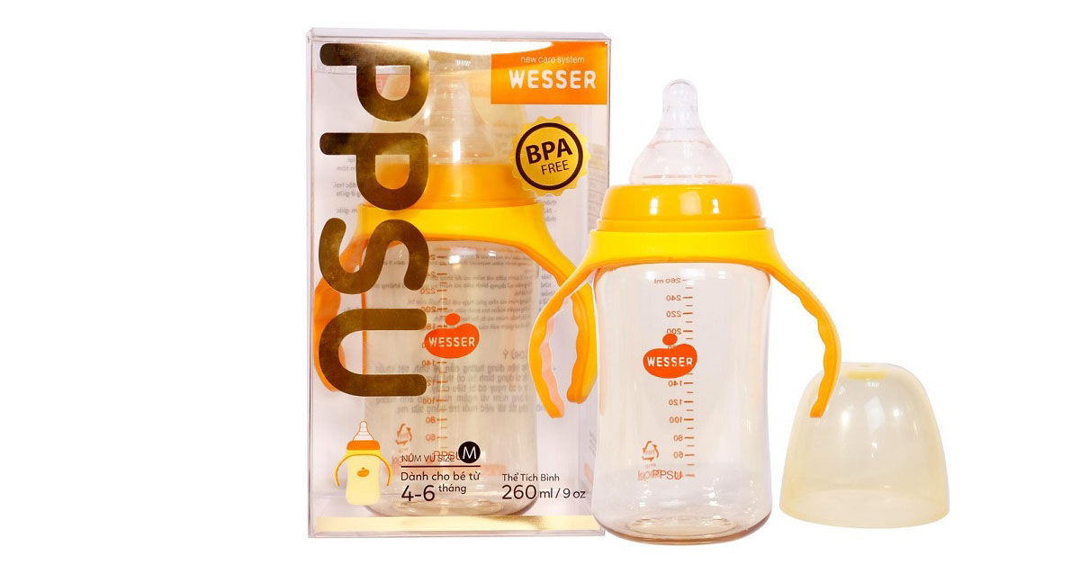 Bình sữa Wesser PESU cổ rộng 260ml có tốt không?