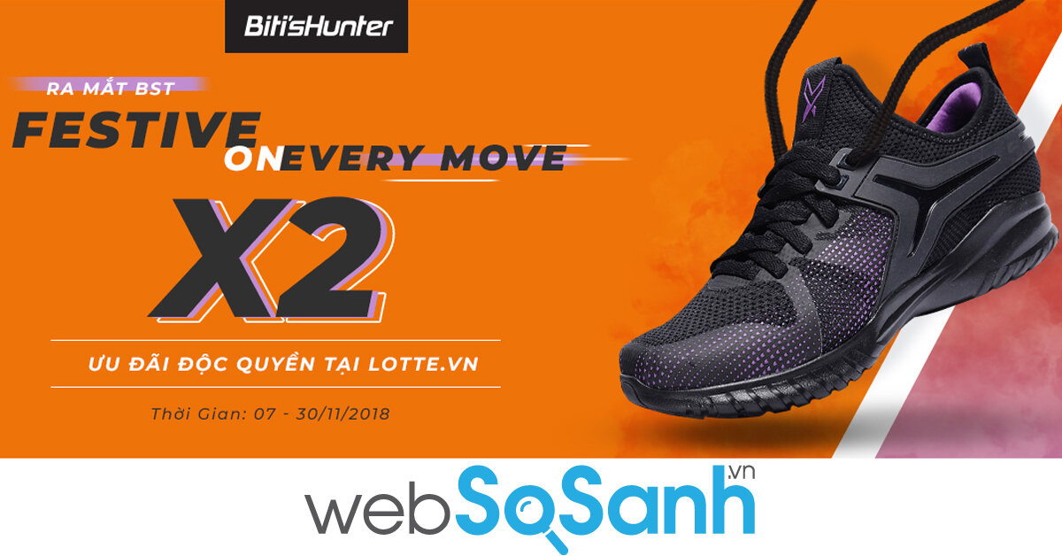 Bitis Hunter 2018 không chỉ "đốn tim" fan với 3 phiên bản màu mới toanh mà còn hấp dẫn nhiều ƯU ĐÃI nhân dịp Black Friday 2018