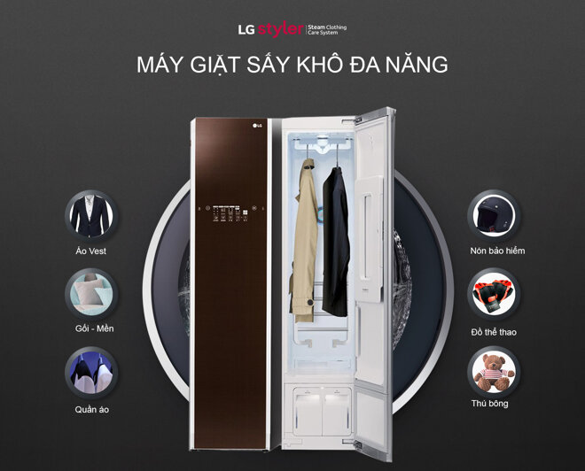 Máy giặt hấp chức năng sấy LG Styler với rất nhiều tính năng ưu việt sẽ mang đến cho bạn những tiện ích tuyệt vời khi sử dụng