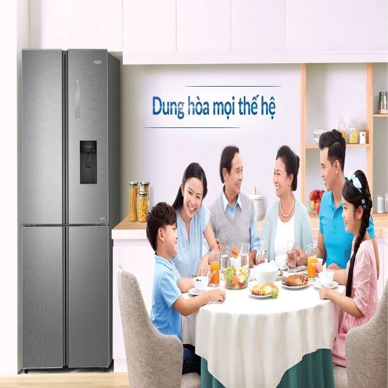 Tủ lạnh 4 cửa 511L AQUA AQR-IGW525EM(GD) Inverter