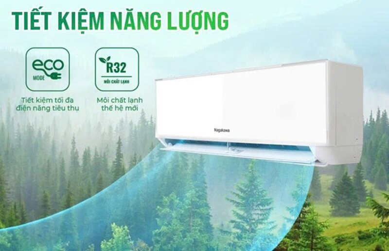 Nagakawa NS-C09R2U86 giá 4,1 triệu đồng, điều hòa 9000 BTU tốt cho phòng dưới 15m2