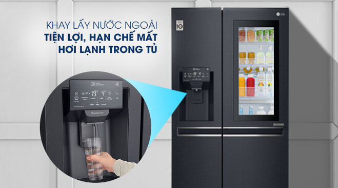 Tủ lạnh LG 4 cánh có kiểu dáng đẹp và hiện đại 