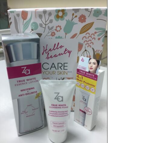 Bộ dưỡng trắng chuyên sâu Za True White Essence Lotion Set giảm giá 51% tại Lazada
