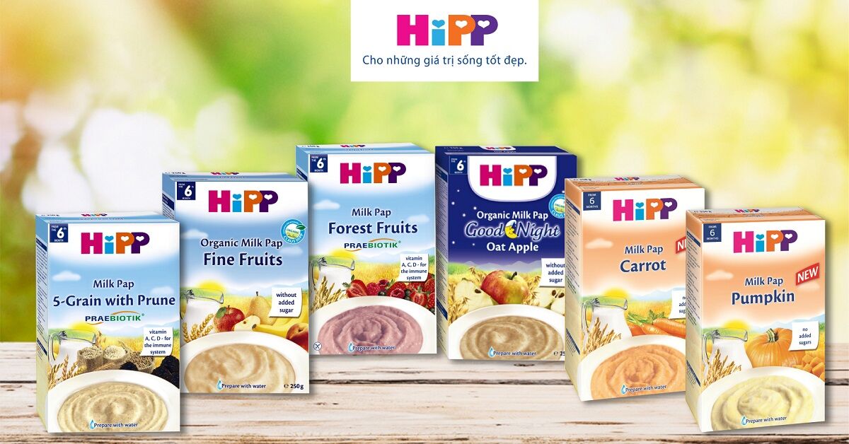 Bột ăn dặm HiPP có tốt không, các loại, giá cả và cách pha đúng