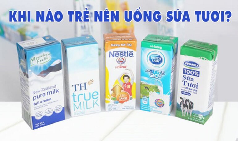 Trẻ từ 1 tuổi trở lên có thể uống sữa tươi