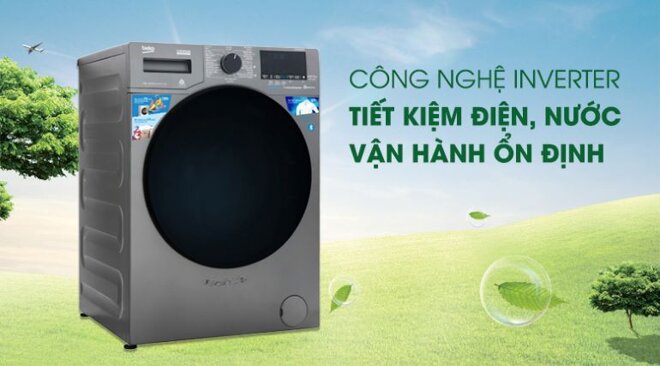 Máy giặt Beko Inverter 9 kg WCV9749XMST