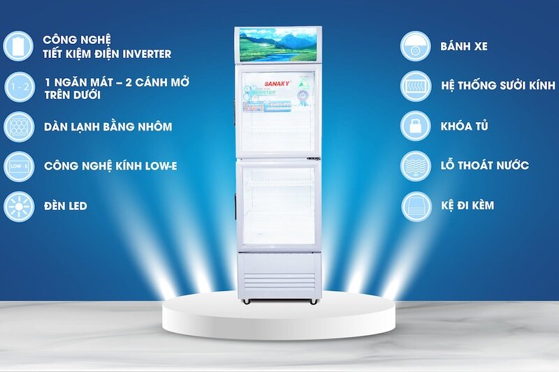 Tìm hiểu ưu, nhược điểm của tủ mát Sanaky Inverter 2 cánh 240 lít VH-308W3L
