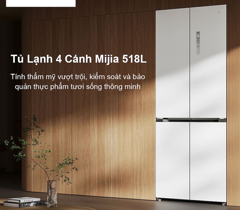 Tủ lạnh 4 cánh Xiaomi Mijia 518L thiết bị cao cấp, công nghệ hiện đại