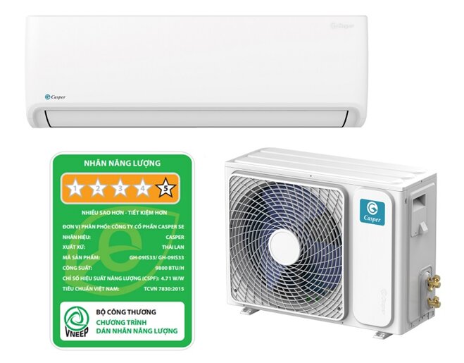 TOP 3 điều hòa Casper 2 chiều 9000 BTU giá chỉ từ 5 triệu đồng, vừa làm mát vừa sưởi ấm hiệu quả