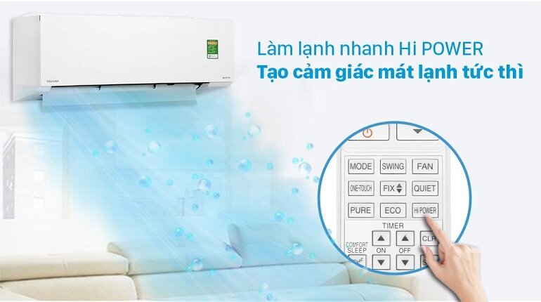 điều hòa Toshiba 9000 BTU 1 chiều Inverter RAS-H10H4KCVG-V gas R-22