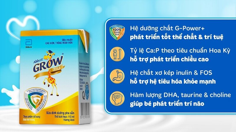 sữa Abbott Grow cho trẻ 1-3 tuổi pha sẵn