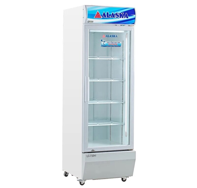 Tủ mát 1 cánh Alaska LC-733HI được thiết kế nút điều chỉnh nhiệt độ ở thân tủ