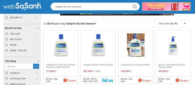 Sữa rửa mặt Cetaphil Oily Skin Cleanser giá bao nhiêu tiền?