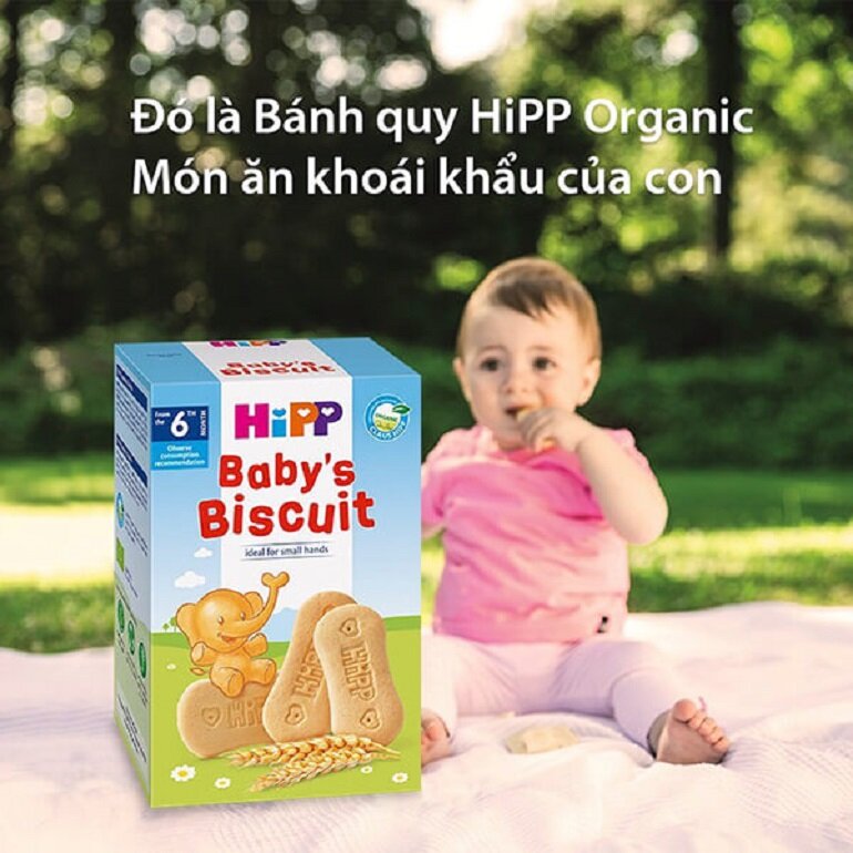 Bánh quy ăn dặm HiPP Organic 150g cho trẻ từ 6 tháng tuổi trở lên