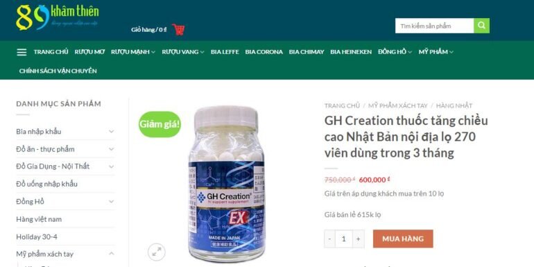 Mua viên uống GH Creation chính hãng ở đâu?