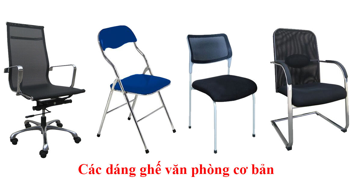 Các dáng ghế văn phòng cơ bản dùng trong công sở