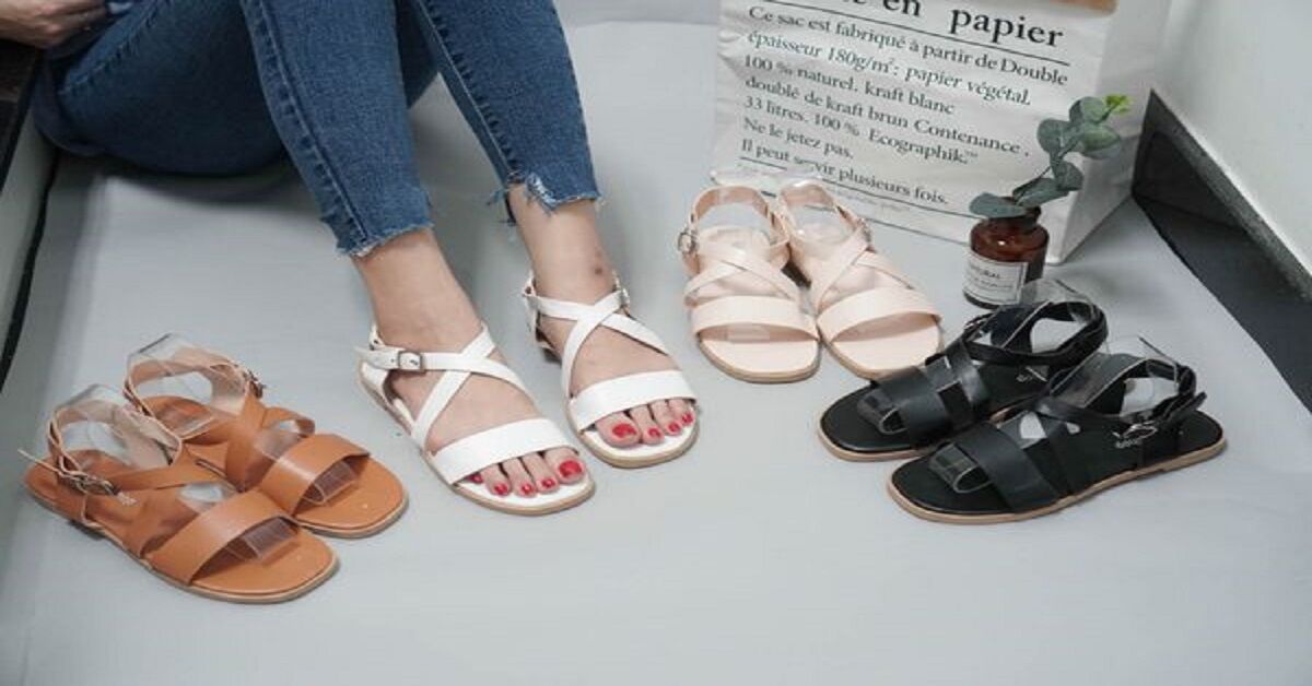 Cách lựa chọn size sandal phái đẹp đế bệt quai chéo cánh phù hợp