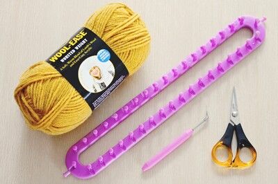 Cách đan khăn len bằng loom - lạ nhưng không khó