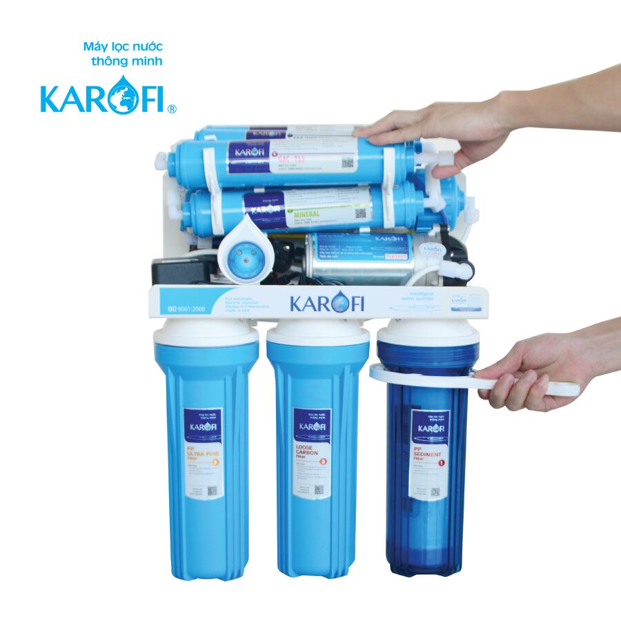Cách lắp máy lọc nước Karofi 7 lõi chi tiết 13 bước