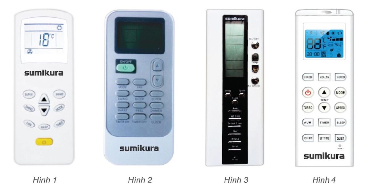 Cách sử dụng điều khiển điều hòa Sumikura