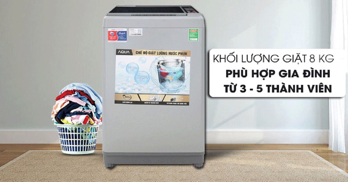 Cách sử dụng máy giặt aqua 8kg cửa trên