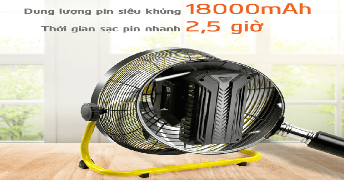 Cách tính thời gian sử dụng của quạt tích điện để không bị gián đoạn
