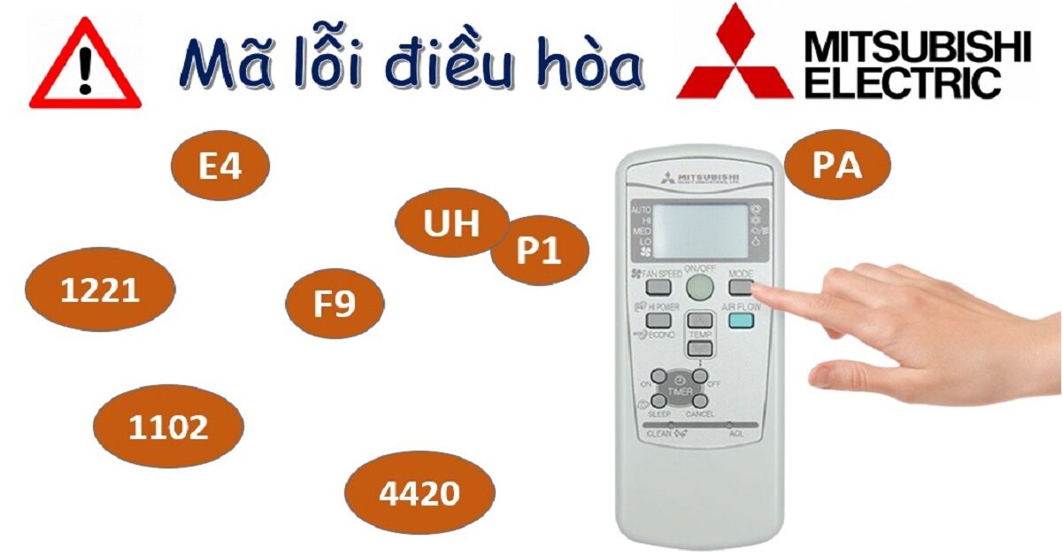Cập nhật bảng mã lỗi P, E, U, F điều hòa Mitsubishi Electric mới nhất 2023