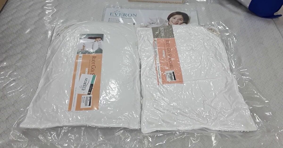 Cập nhật kích thước gối Everon dòng tiêu chuẩn, gối nằm, gối ôm, gối tựa