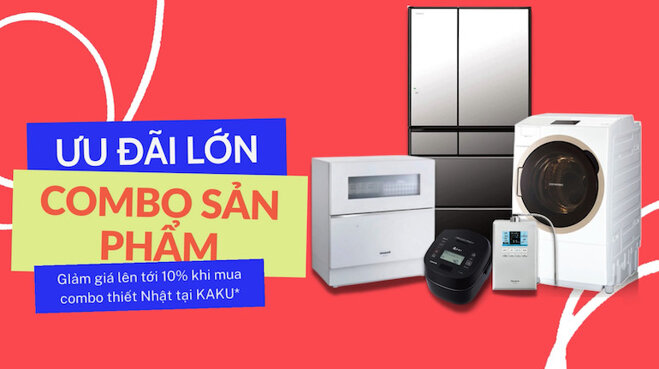 Kaku VietNam có chương trình khuyến mãi chiết khấu 10% cho các đơn hàng Combo