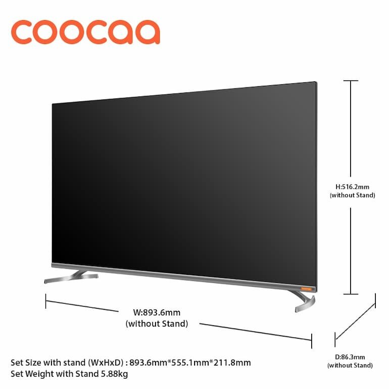 Tivi Coocaa 40 inch giá khác nhau với từng phiên bản