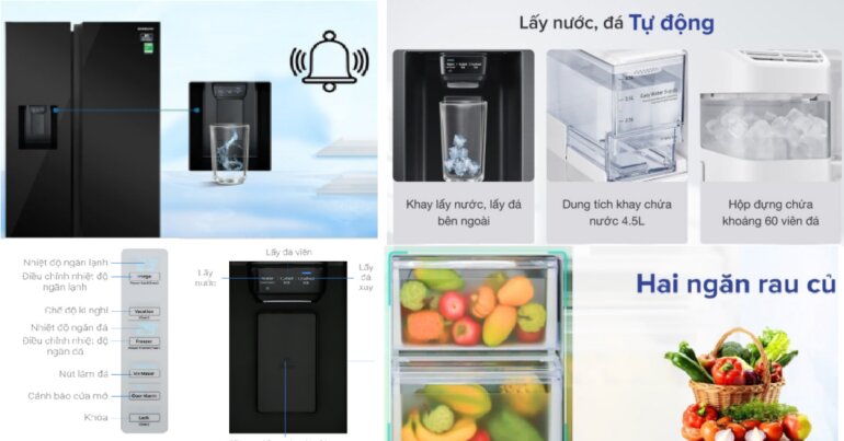 Tủ lạnh Samsung RS64R53012C 617 lít có 7in1 tiện ích Hot