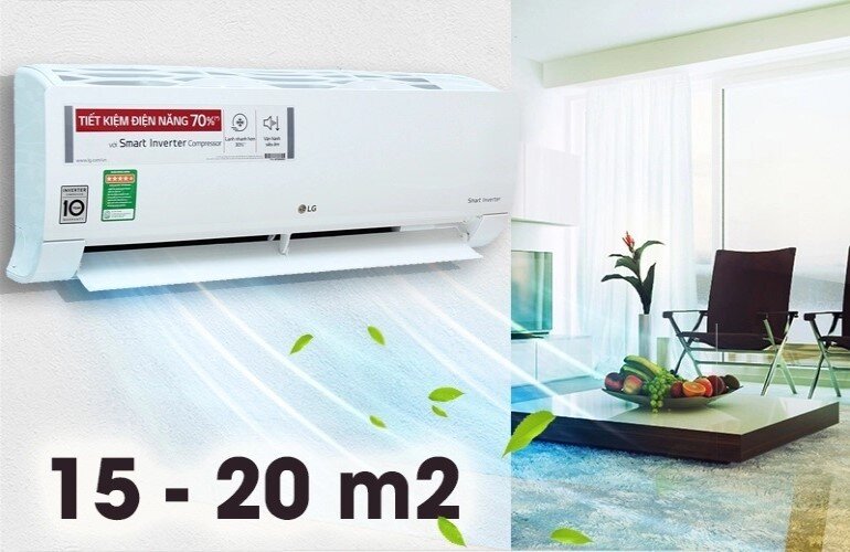 Điều hòa LG V13ENS 12.000 1 chiều Inverter gas R32 có thiết kế đơn giản nhưng tinh tế, phù hợp nhiều không gian nội thất