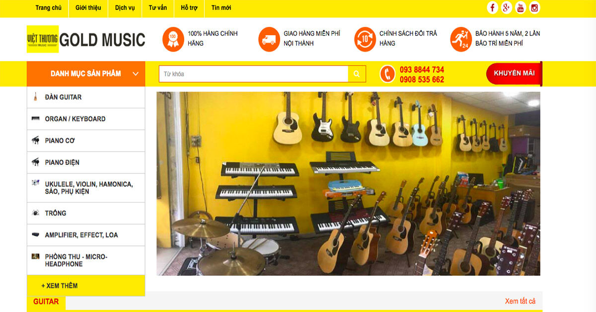 CHẮP CÁNH ĐAM MÊ ÂM NHẠC CÙNG NHẠC CỤ GOLD MUSIC
