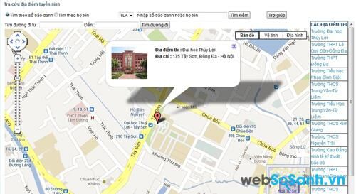 Chỉ dẫn đường đi từ bến xe khách tới các điểm thi ĐH ở Hà Nội