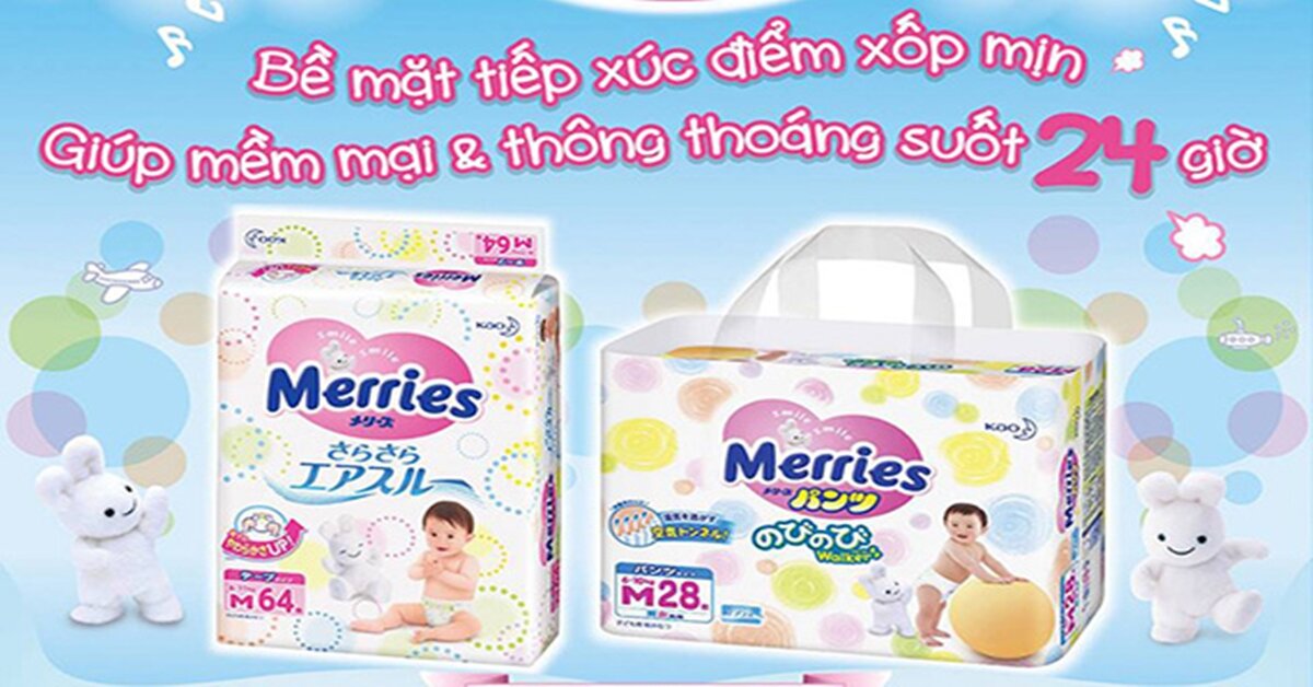 Chọn bỉm quần hay bỉm dán Merries size S cho con ?