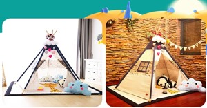 Chọn nhà bóng bằng gỗ cho bé với các thiết kế đẹp mắt và an toàn