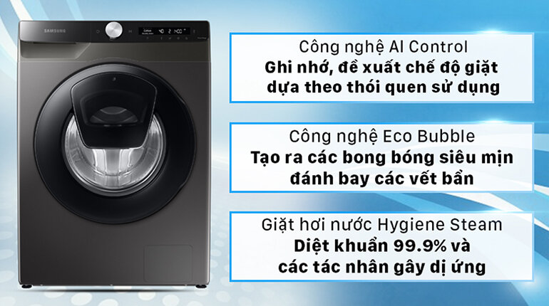 máy giặt lồng ngang Samsung Al Inverter 8.5kg WW85T554DAX/SV