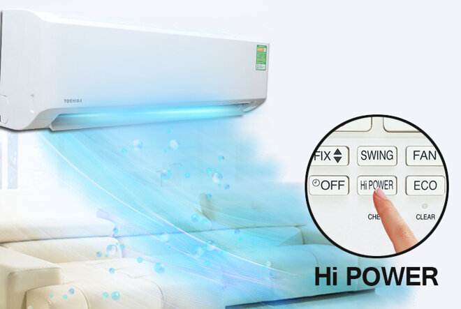 Chế độ Hi Power giúp máy lạnh làm lạnh nhanh chóng hơn