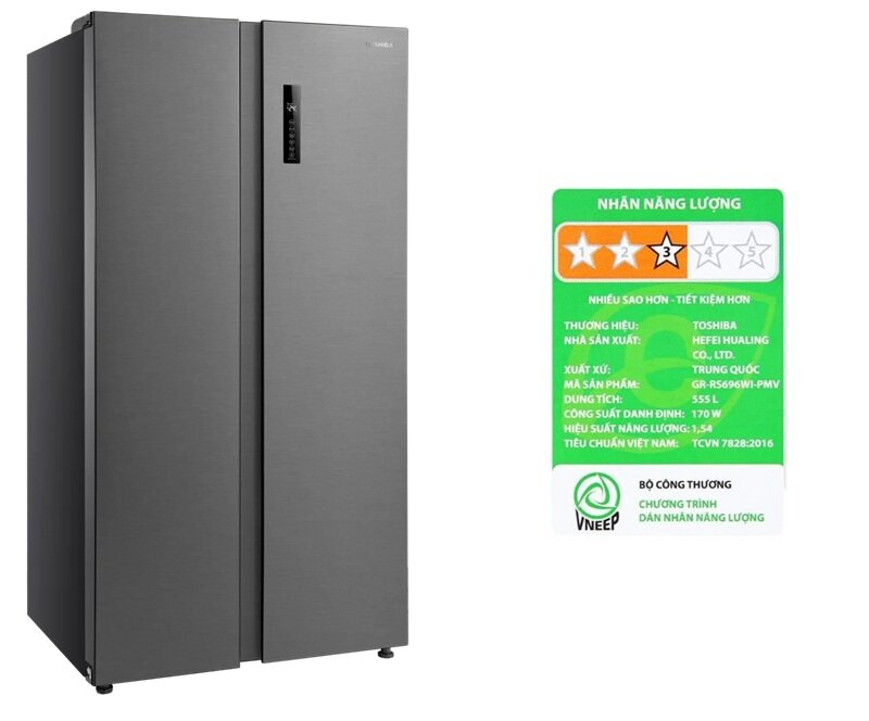 Tủ lạnh Toshiba side by side GR-RS696WI-PMV(60)-AG 