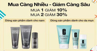 Clinique giảm giá tới 40% toàn bộ siêu phẩm chăm sóc da trên Lazada