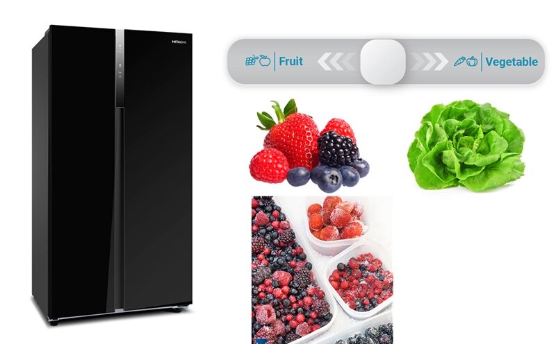 Tủ lạnh Hitachi side by side HRSN9552DGBVN có giá rẻ bất ngờ, chất Nhật vẫn xuất sắc