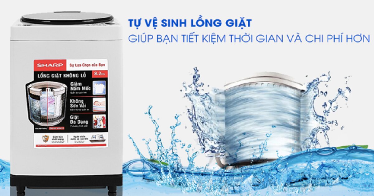 Có nên mua máy giặt Sharp 8.2 kg ES-W82GV-H