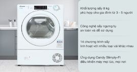 Có nên mua máy sấy Candy CSO C8TE-S 8 kg không?