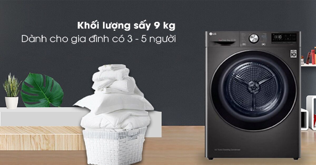 Có nên mua máy sấy LG 9 Kg DVHP09B không?