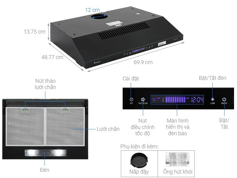 Chỉ với 3 triệu đồng sở hữu máy hút mùi Pramie CH22-700 với nhiều tiện ích