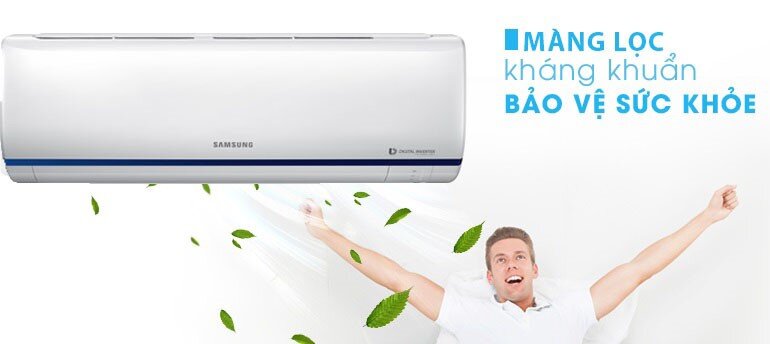 Máy lạnh Samsung Inverter AR12TYHQASINSV trang bị bộ lọc kháng khuẩn bảo vệ sức khỏe người dùng