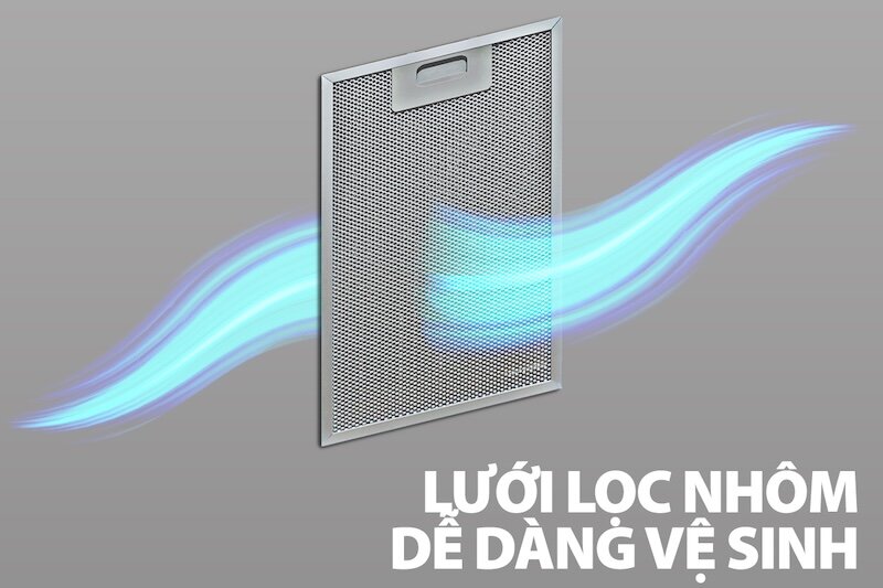 Máy hút mùi Lorca TA-6008CM-70cm gọn gàng bếp Việt, tinh tế từng góc nhỏ